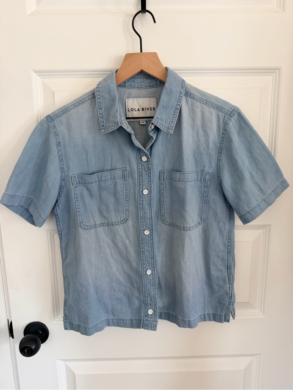 Lola River denim top xs